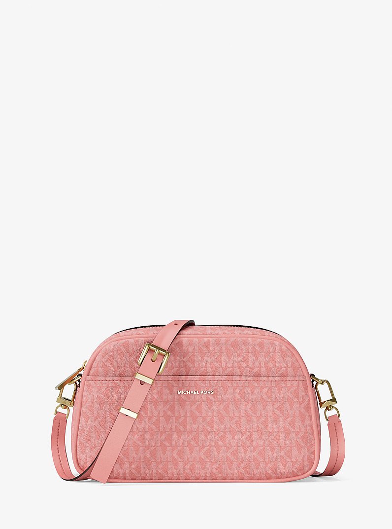Jet Set Small Signature Logo Camera Crossbody Bag in PRIMROSE | Michael Kors