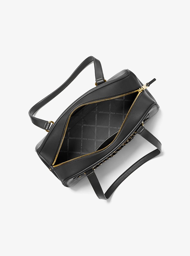 Borsa a spalla Williamsburg media in pelle martellata