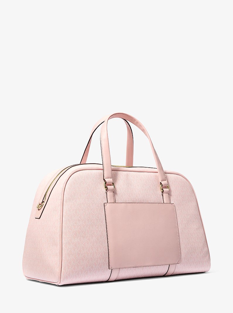 Bolso de viaje Jet Set Travel extragrande con logotipo exclusivo in POLVO ROS&Aacute;CEO CLARO | Michael Kors