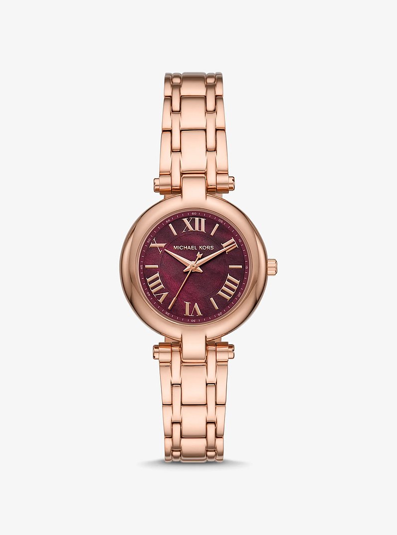 Montre miniature Laney de ton or rose in ROUGE POURPRE | Michael Kors