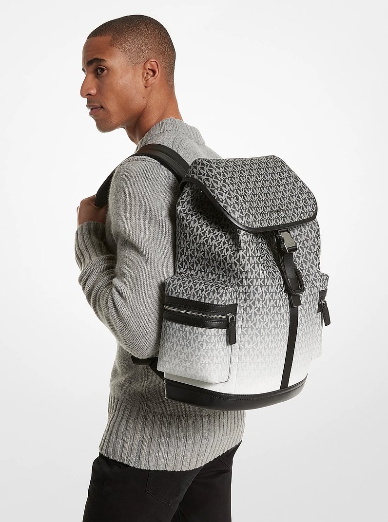 Michael Kors Cooper Utility Backpack – Logo Canvas Ombre | Laptop Backpack Cooper Ombré Logo Utility Backpack in BLACK - Sale | Michael  main image 4