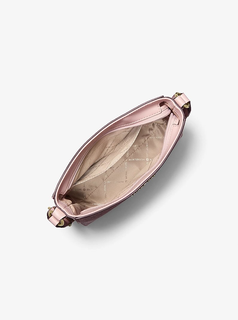 Jet Set Small Signature Logo Stripe Crossbody Bag in POWDER BLUSH | Michael Kors