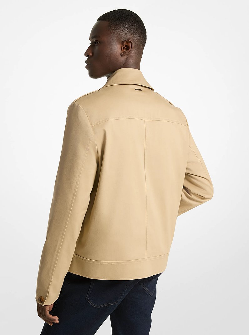 Chaqueta de sarga de algod&oacute;n org&aacute;nico in CAQUI | Michael Kors