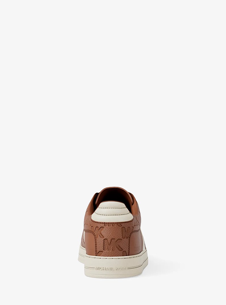 Brady Logo Embossed Leather Sneaker in LUGGAGE | Michael Kors