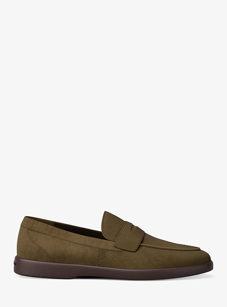 Mocas&iacute;n Wesley de gamuza in LODEN | Michael Kors