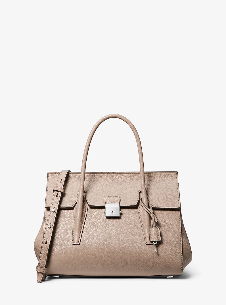Campbell Medium Pebbled Leather Satchel