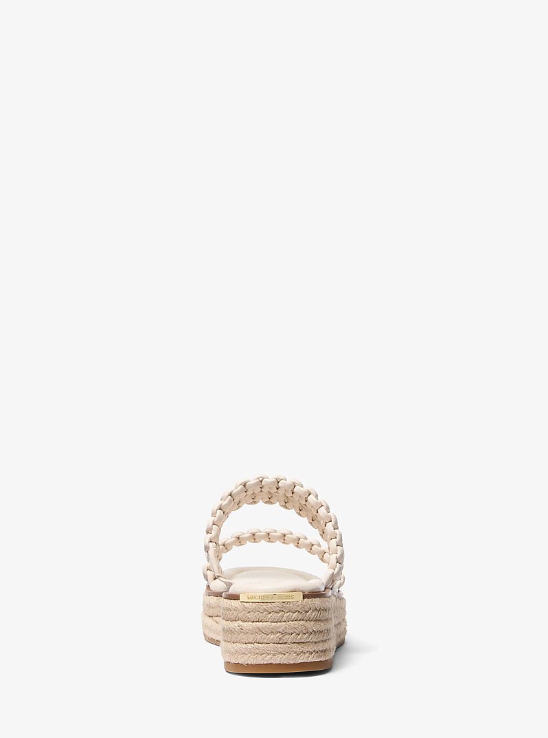 Sandale &agrave; enfiler Audrina tress&eacute;e in CR&Egrave;ME L&Eacute;GER | Michael Kors