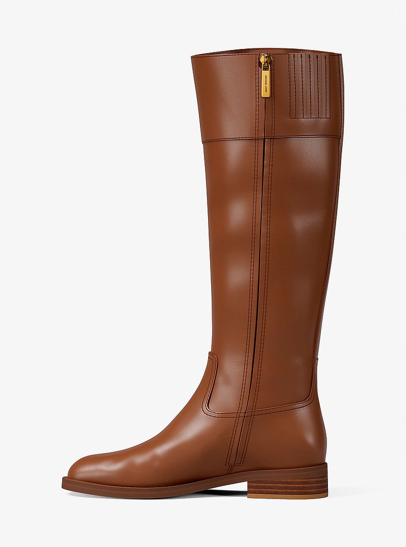 Kimmee Leather Boot in LUGGAGE | Michael Kors