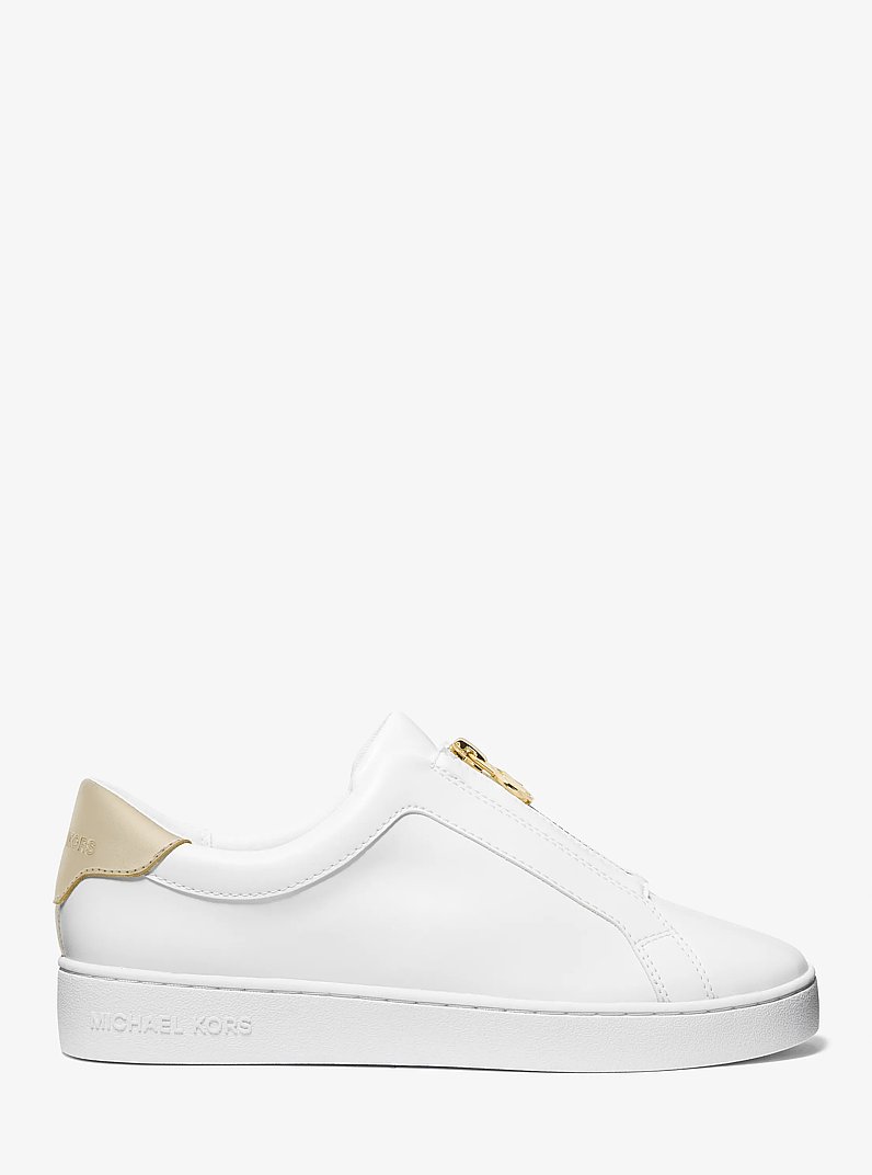 Keaton Zip-Up Sneaker in PALE GOLD | Michael Kors