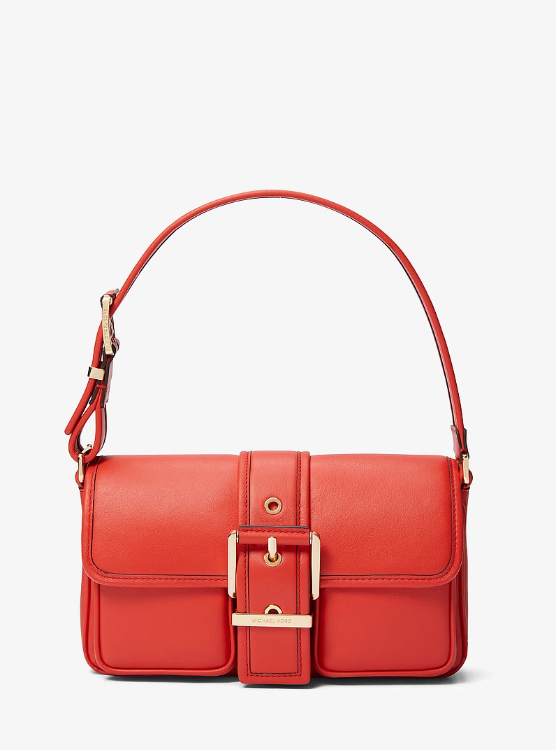 Colby Medium Leather Shoulder Bag in SPICED CORAL | Michael Kors