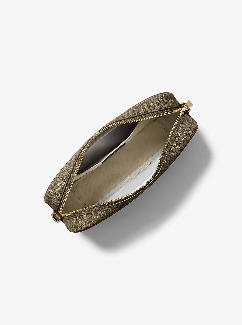 Bev Large Signature Logo Crossbody Bag in LODEN | Michael Kors