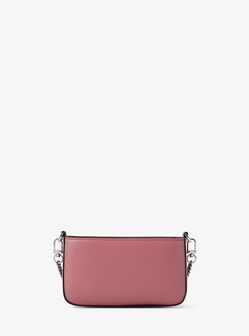 Bryant Small Pebbled Leather Convertible Pochette in ROSEWOOD | Michael Kors