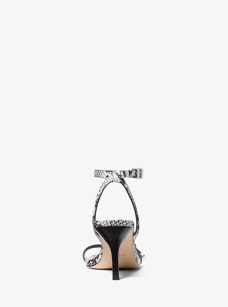 Darrington Snake Embossed Leather Sandal