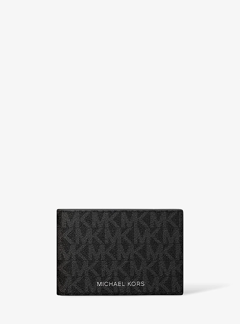Cooper Signature Logo Wallet in BLACK | Michael Kors