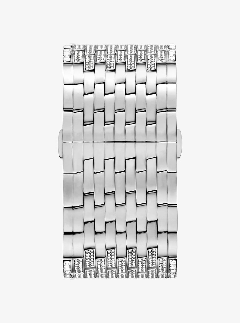 Limited-Edition Georgie Pav&eacute; Silver-Tone Watch in SILVER | Michael Kors