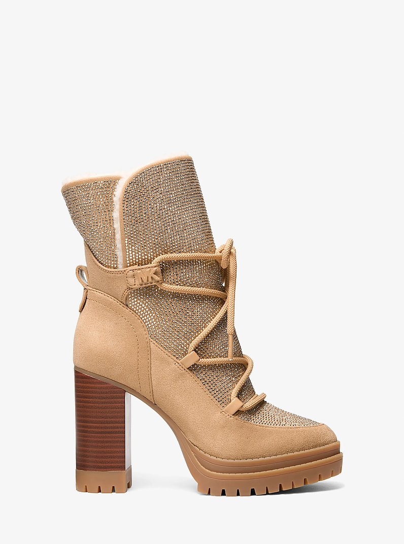 Culver Embellished Platform Boot in PEANUT | Michael Kors
