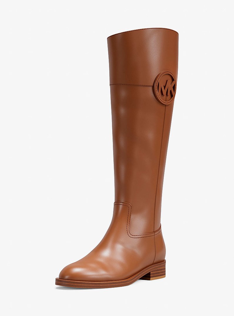 Kimmee Leather Boot in LUGGAGE | Michael Kors
