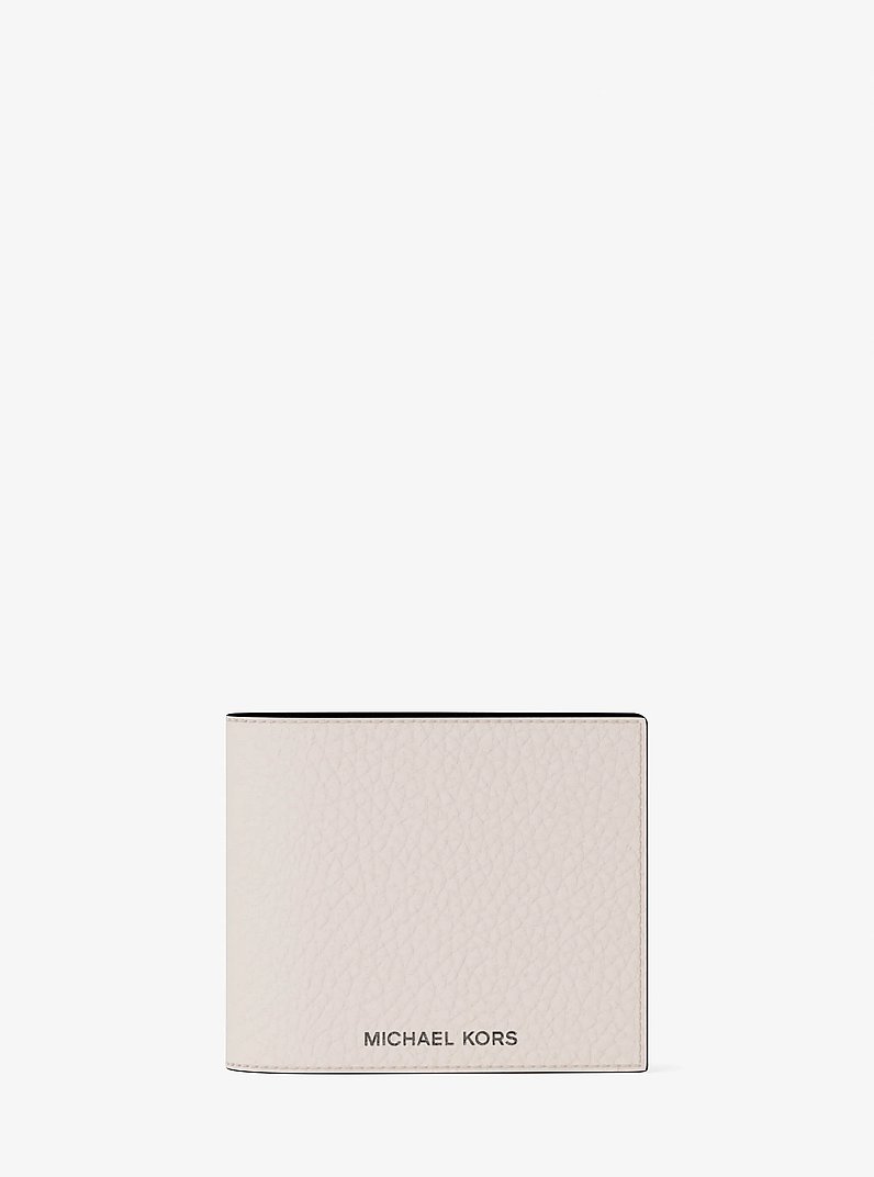 Pebbled Leather Billfold Wallet and Signature Logo Card Case Gift Set in LT CRM/LUGG | Michael Kors