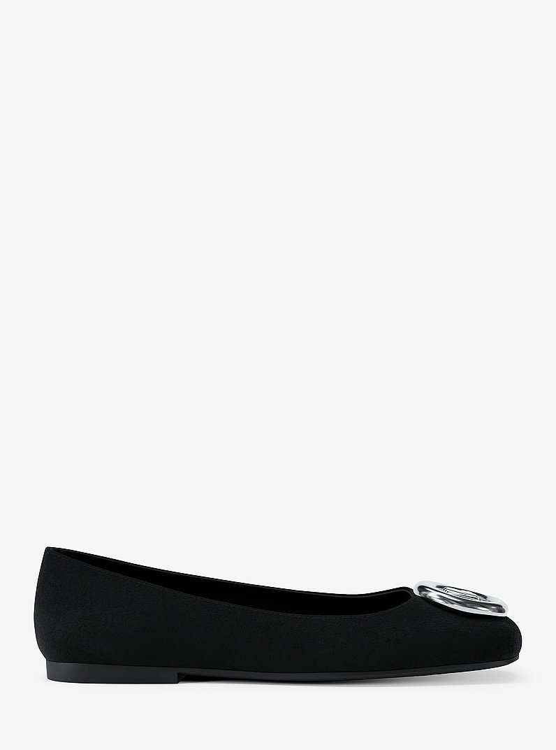 Bailarina Milan plana de gamuza in NEGRO | Michael Kors