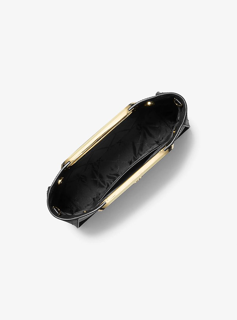 Chelsea Large Saffiano Leather Convertible Crossbody Bag in BLACK | Michael Kors