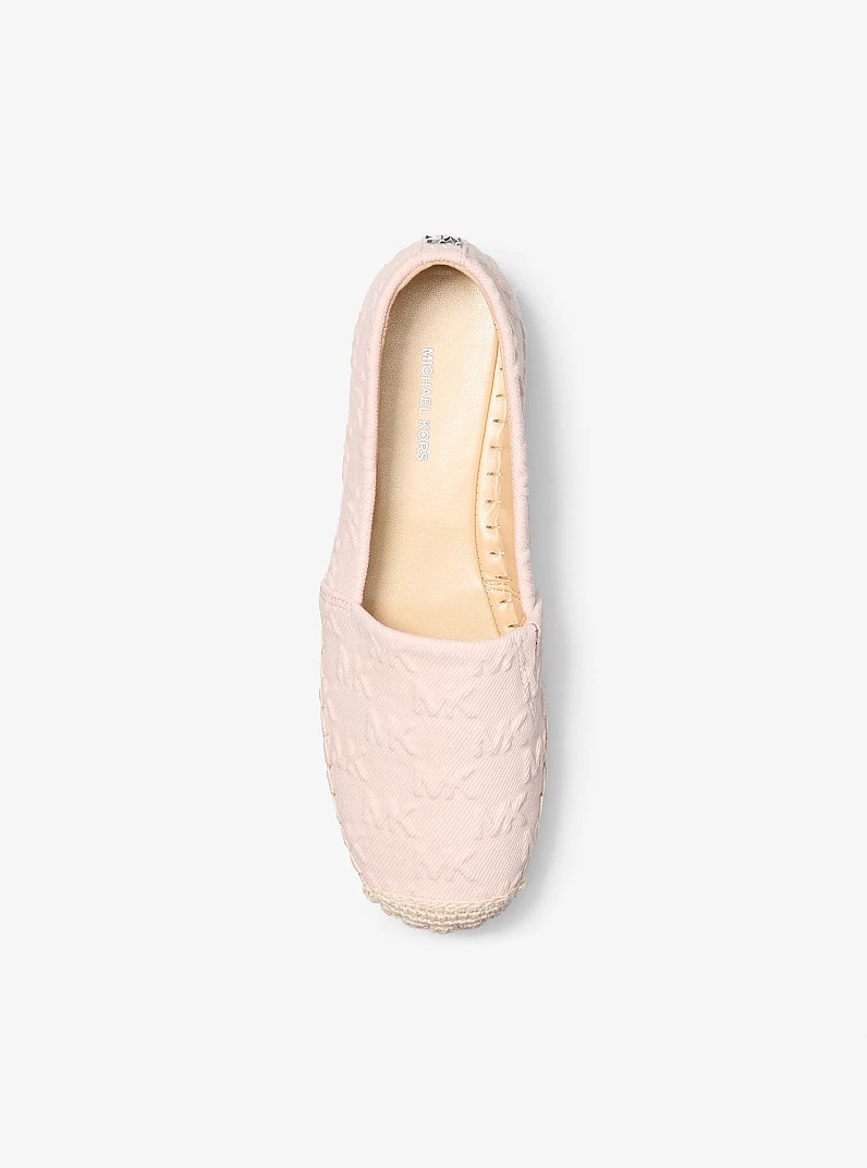 Lynn Logo Embossed Denim Platform Espadrille