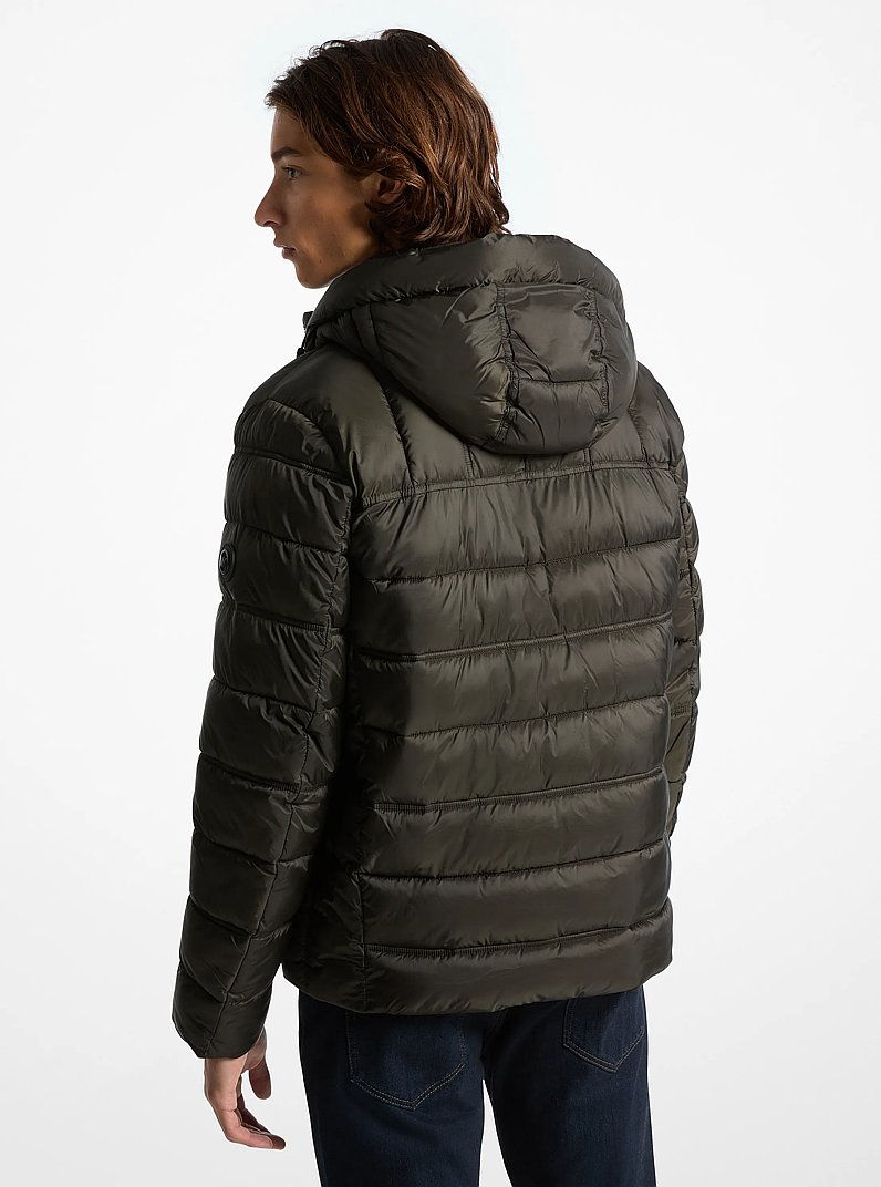 Banff Quilted Nylon Puffer Jacket in OLIVE | Michael Kors