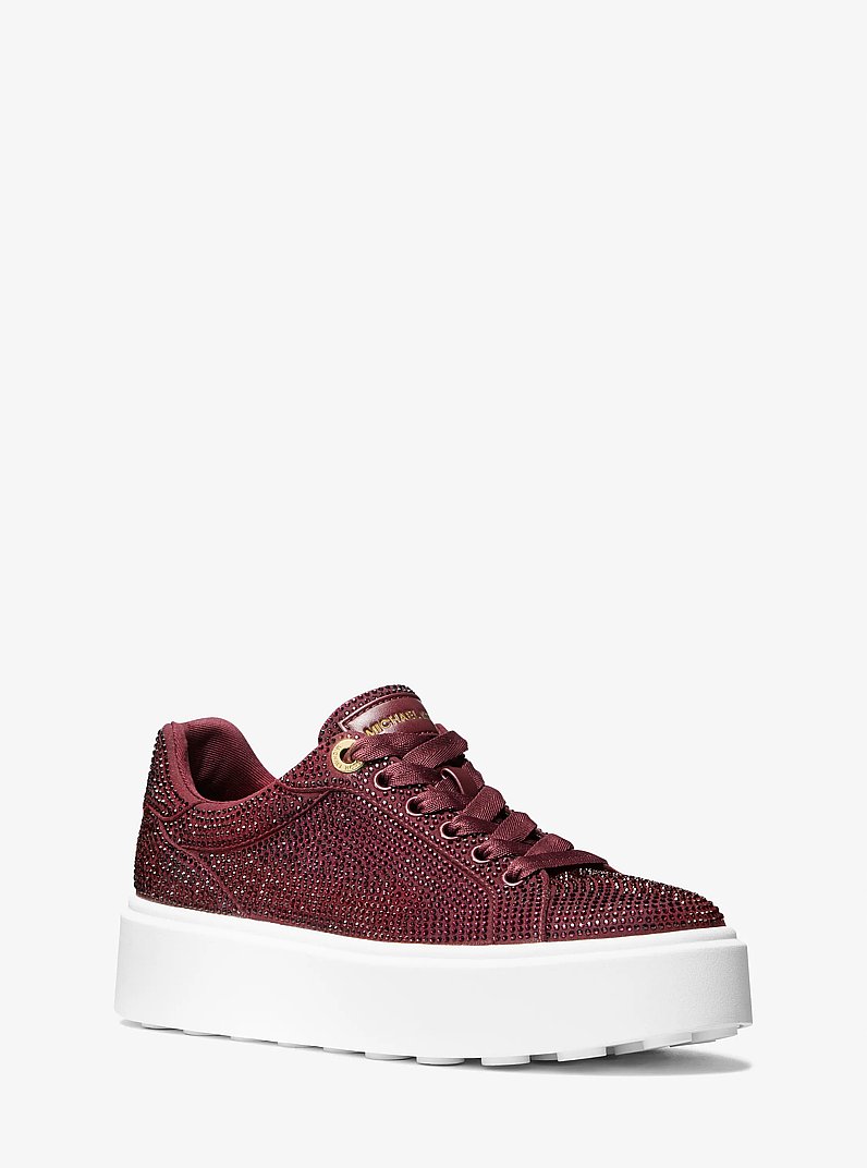 Romey Embellished Platform Sneaker in OXBLOOD | Michael Kors