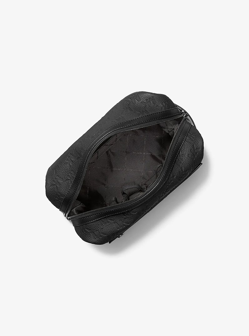 Kit de viaje Jet Set de piel con logotipo en relieve in NEGRO | Michael Kors