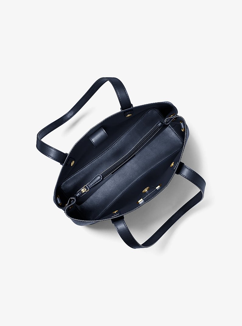 Bolso tote Mel peque&ntilde;o de piel de saffiano in AZUL MARINO | Michael Kors