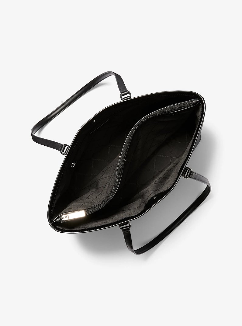 Sheila Large Signature Logo Tote Bag in BLACK | Michael Kors