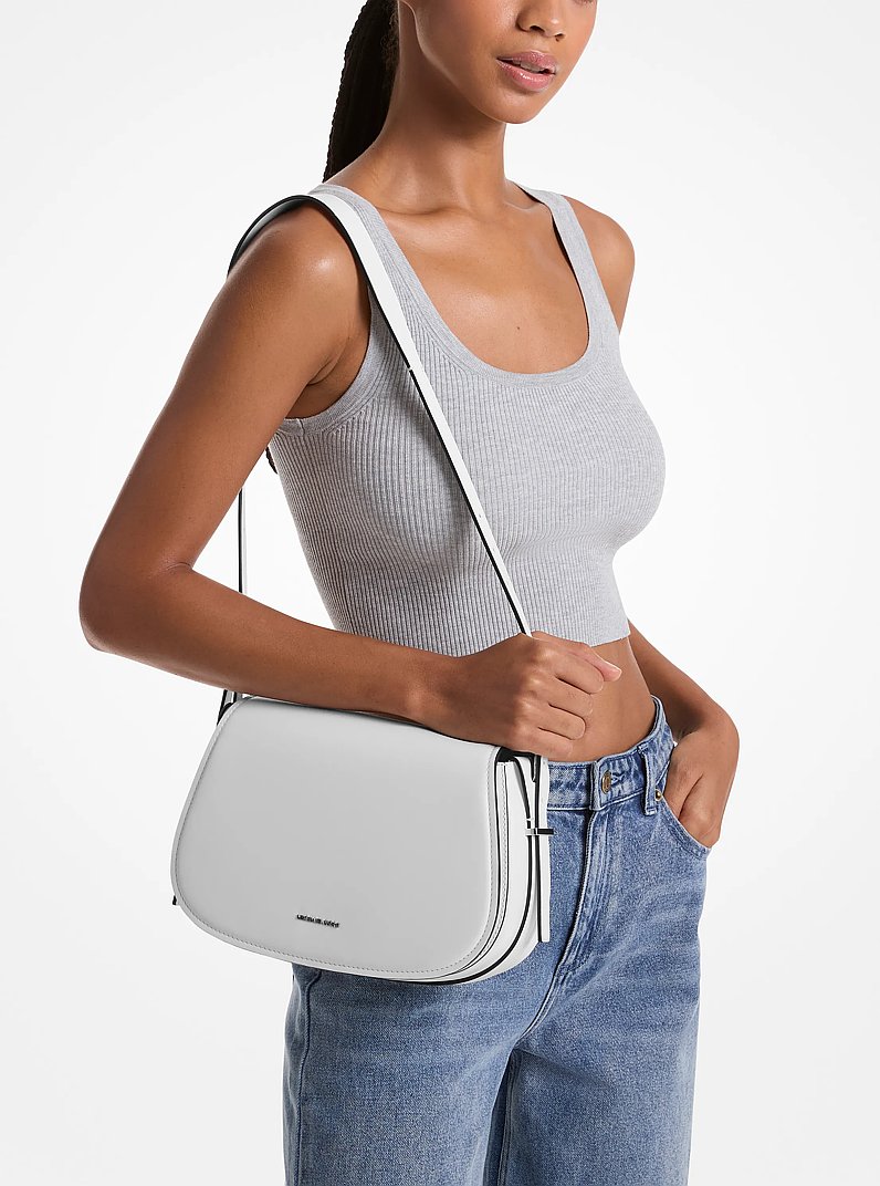 Lydia Medium Leather Messenger Bag