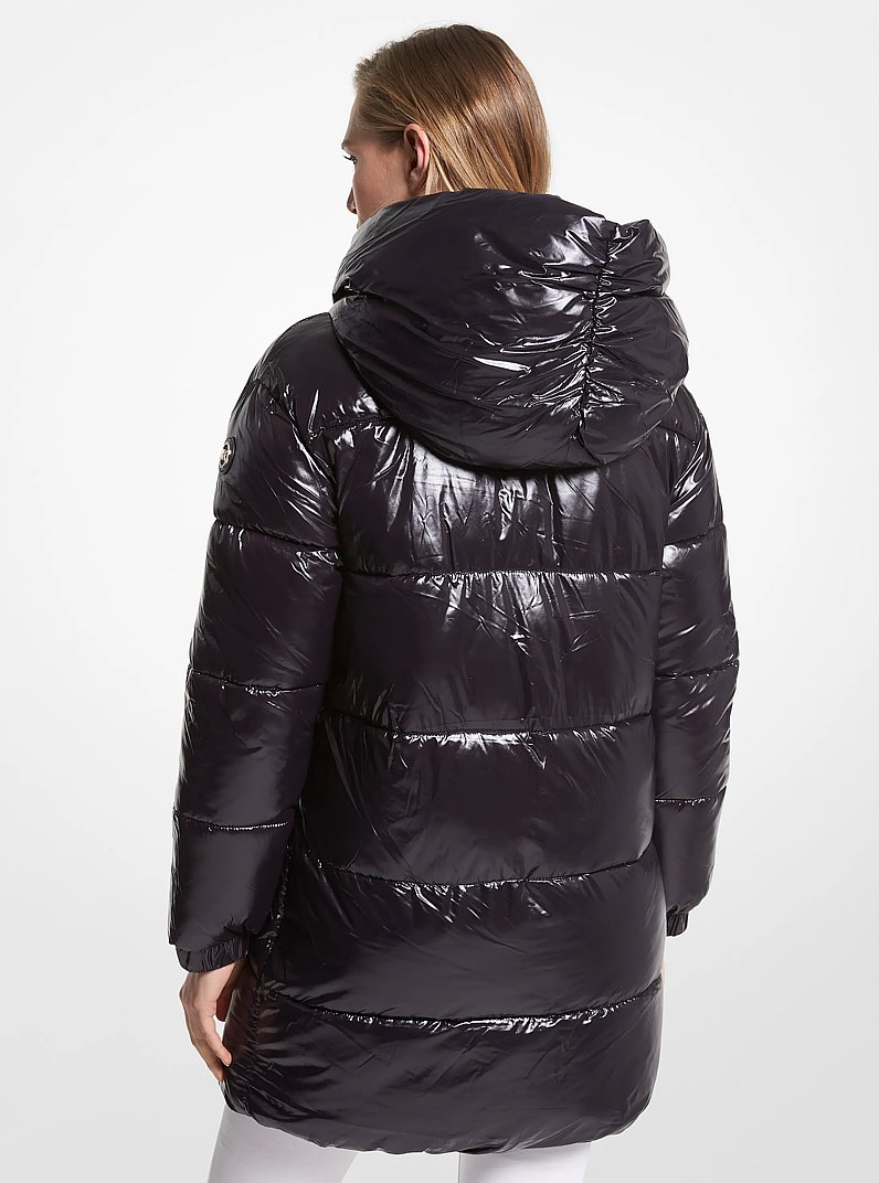 Quilted Nylon Puffer Coat