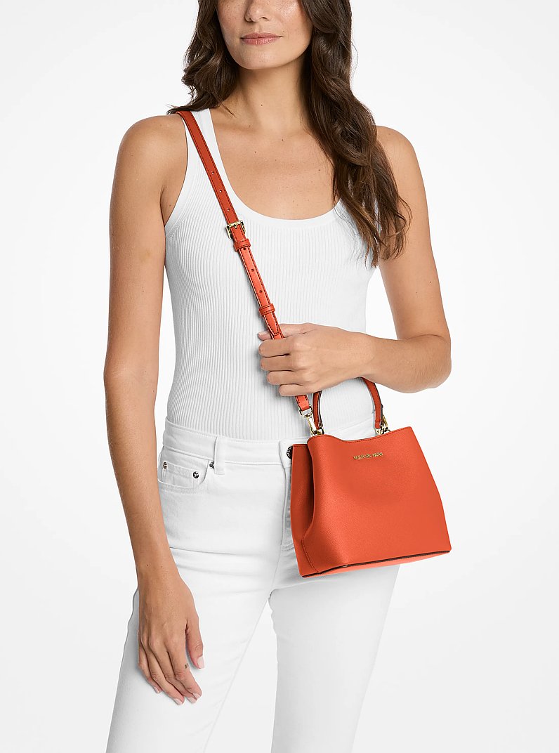 Bolso de hombro Pratt peque&ntilde;o in ROJO ARCILLA | Michael Kors