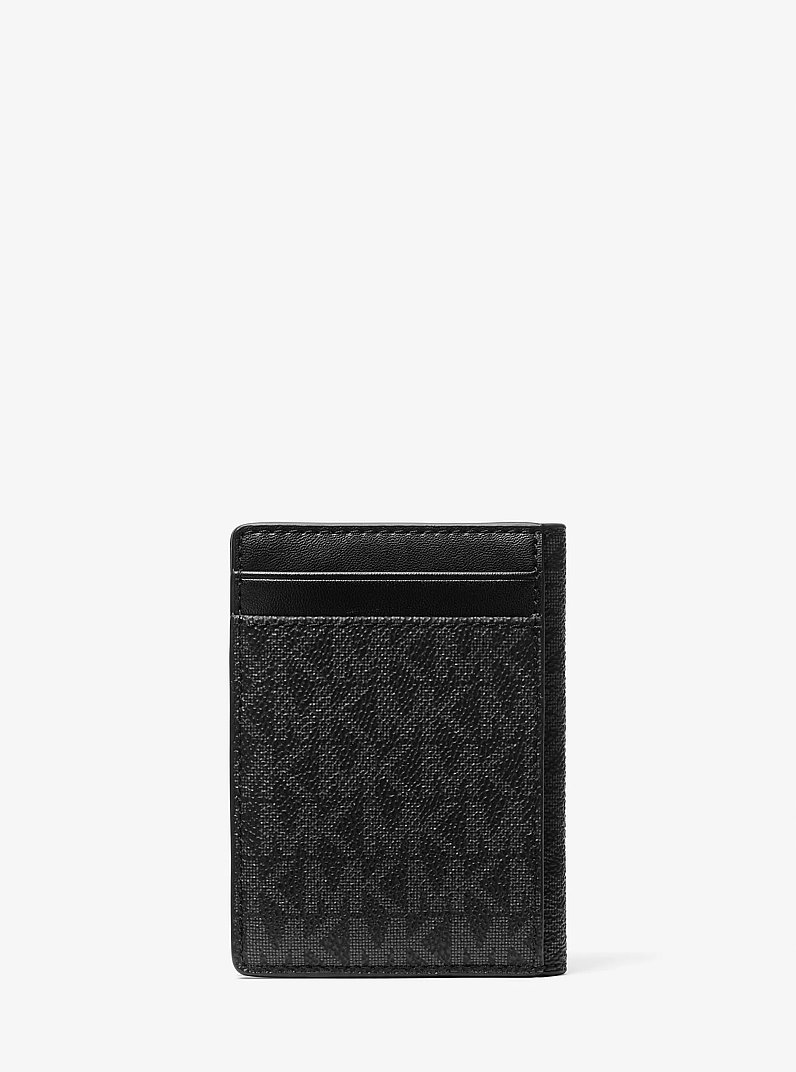 Cooper Signature Logo Bi-Fold Wallet in BLACK | Michael Kors