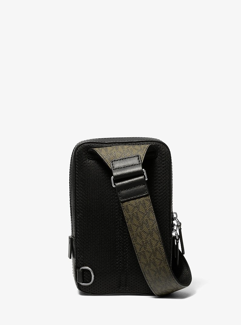 Sac &agrave; une bretelle Hudson &agrave; logo Signature in VERT OLIVE | Michael Kors