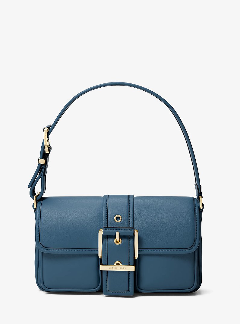 Colby Medium Leather Shoulder Bag in DK CHAMBRAY | Michael Kors