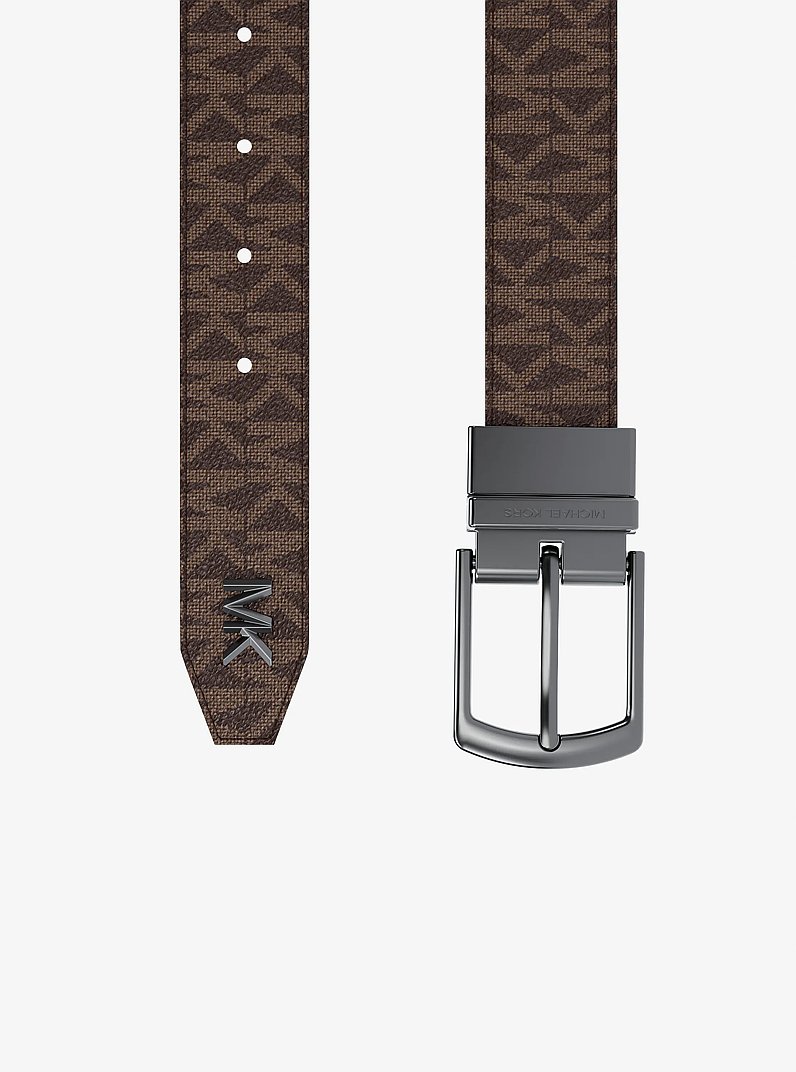Ceinture r&eacute;versible in BRUN/NOIR | Michael Kors