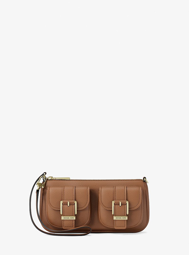 Pochette Zoe Small aus gekrispeltem Leder in LUGGAGE | Michael Kors