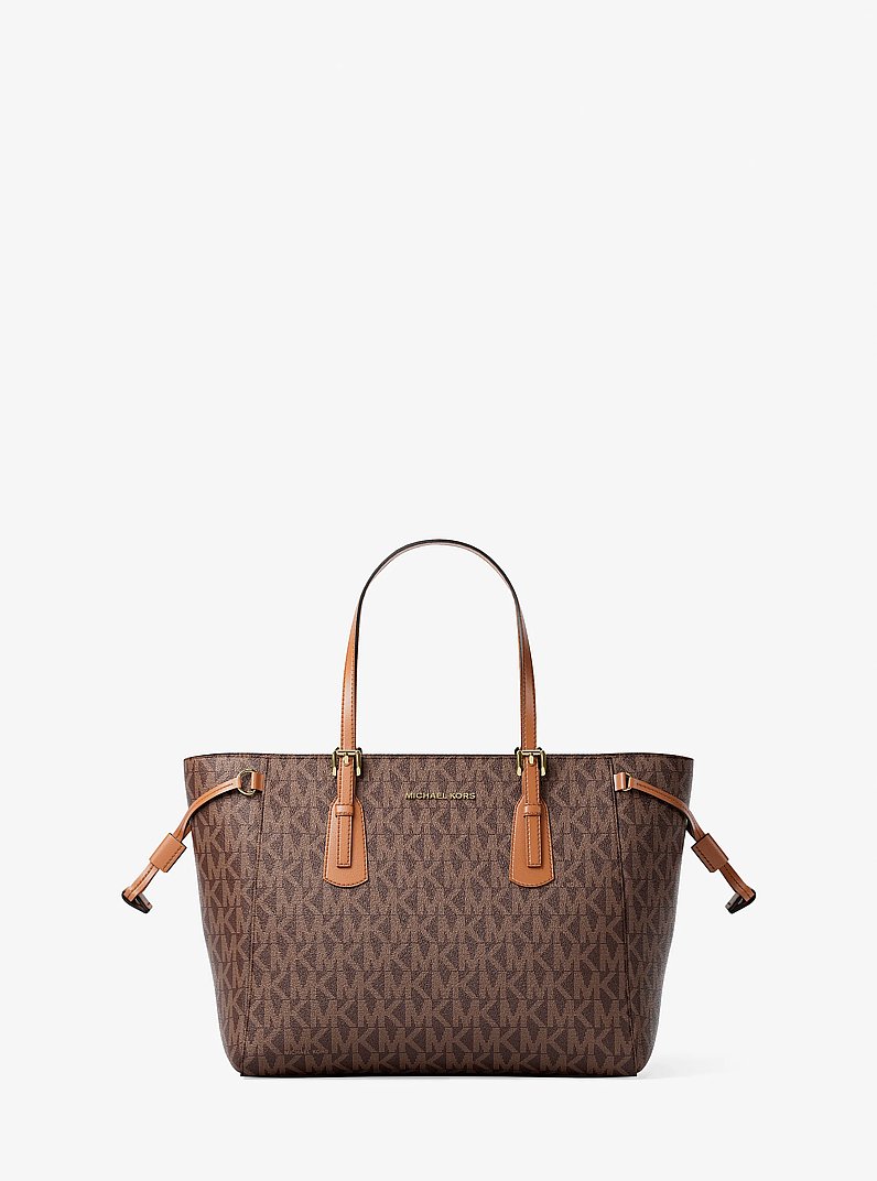 Voyager Extra-Small Signature Logo Convertible Crossbody Bag in BROWN | Michael Kors