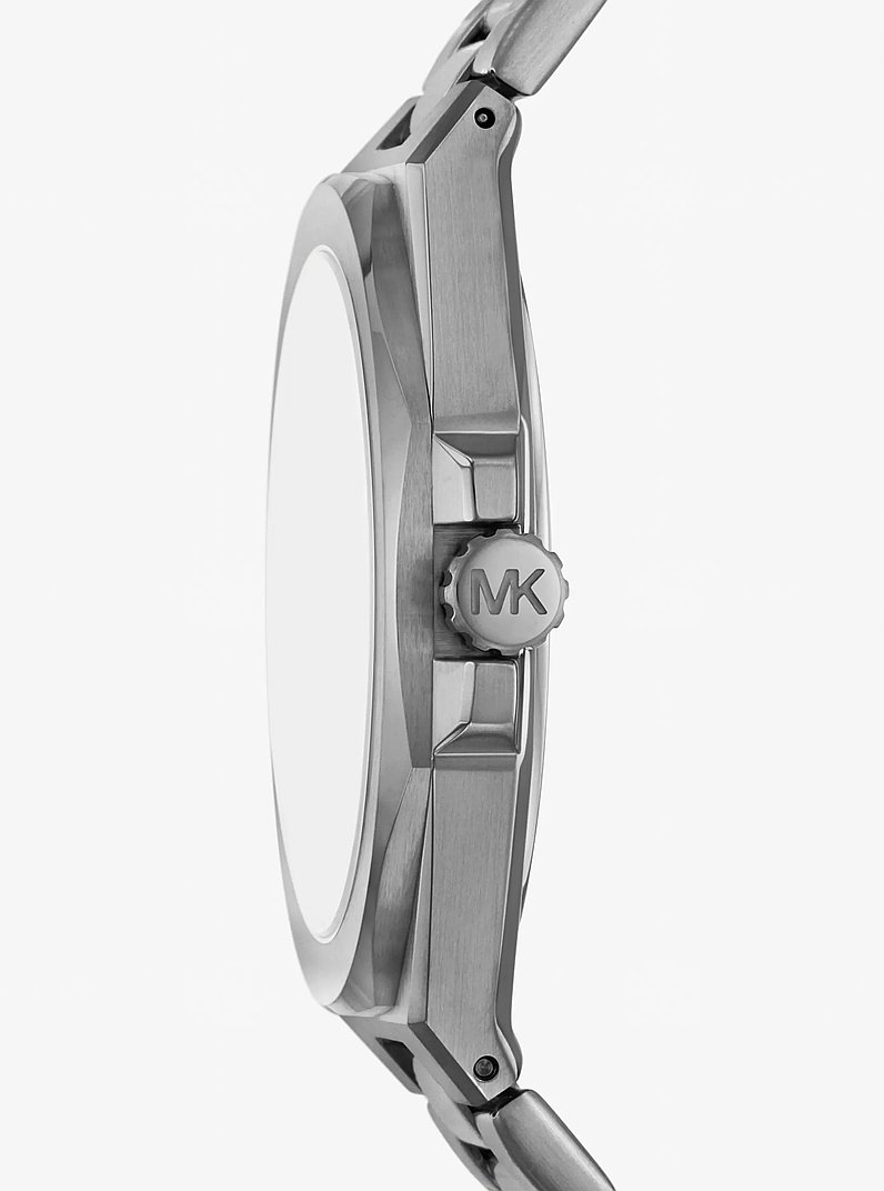Montre Callum surdimensionn&eacute;e gris acier in NOIR | Michael Kors