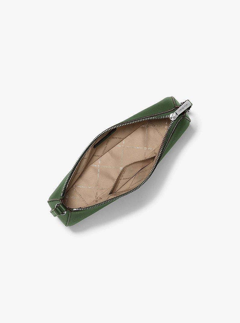 Sammy Small Leather Pochette in AMAZON GREEN | Michael Kors