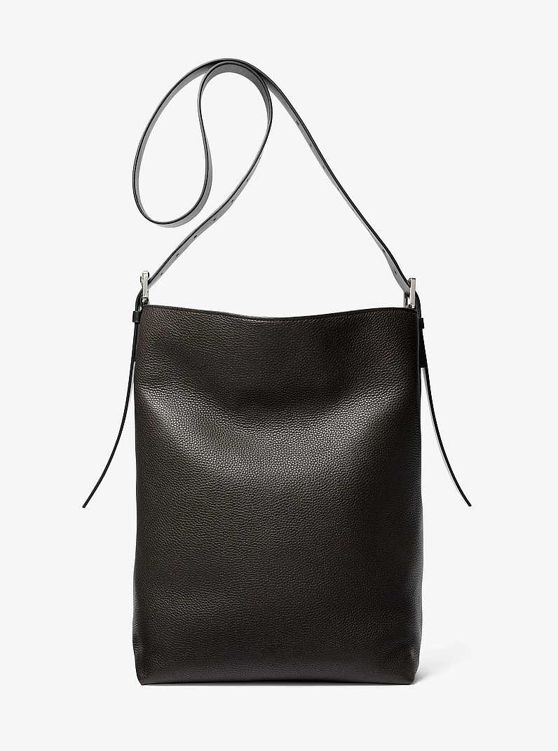 Kiera Leather Hobo Bag in BLACK | Michael Kors