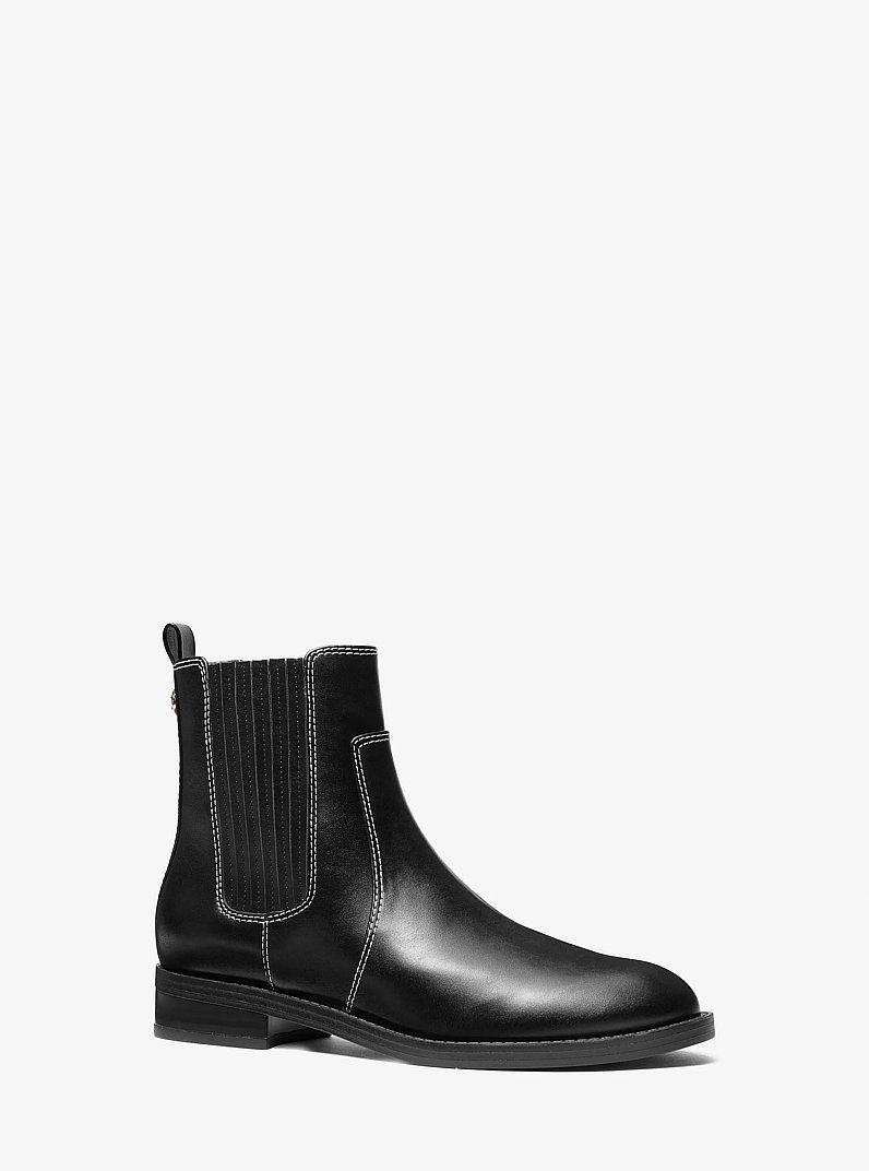 Ella Contrast-Stitched Chelsea Boot in BLACK | Michael Kors