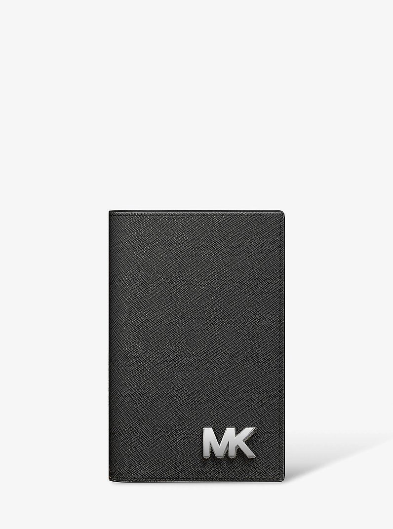 Cooper Saffiano Leather Bi-Fold Wallet in BLACK | Michael Kors