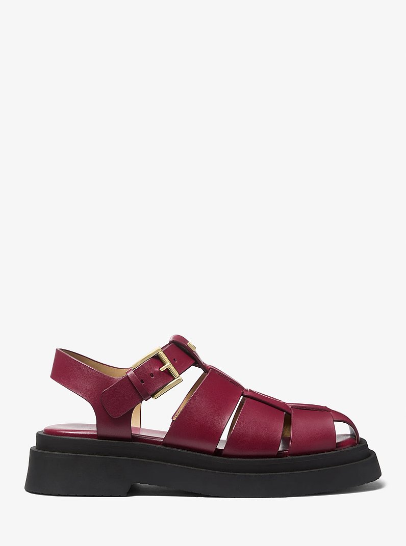 Indy Fisherman Leather Sandal in MULBERRY | Michael Kors
