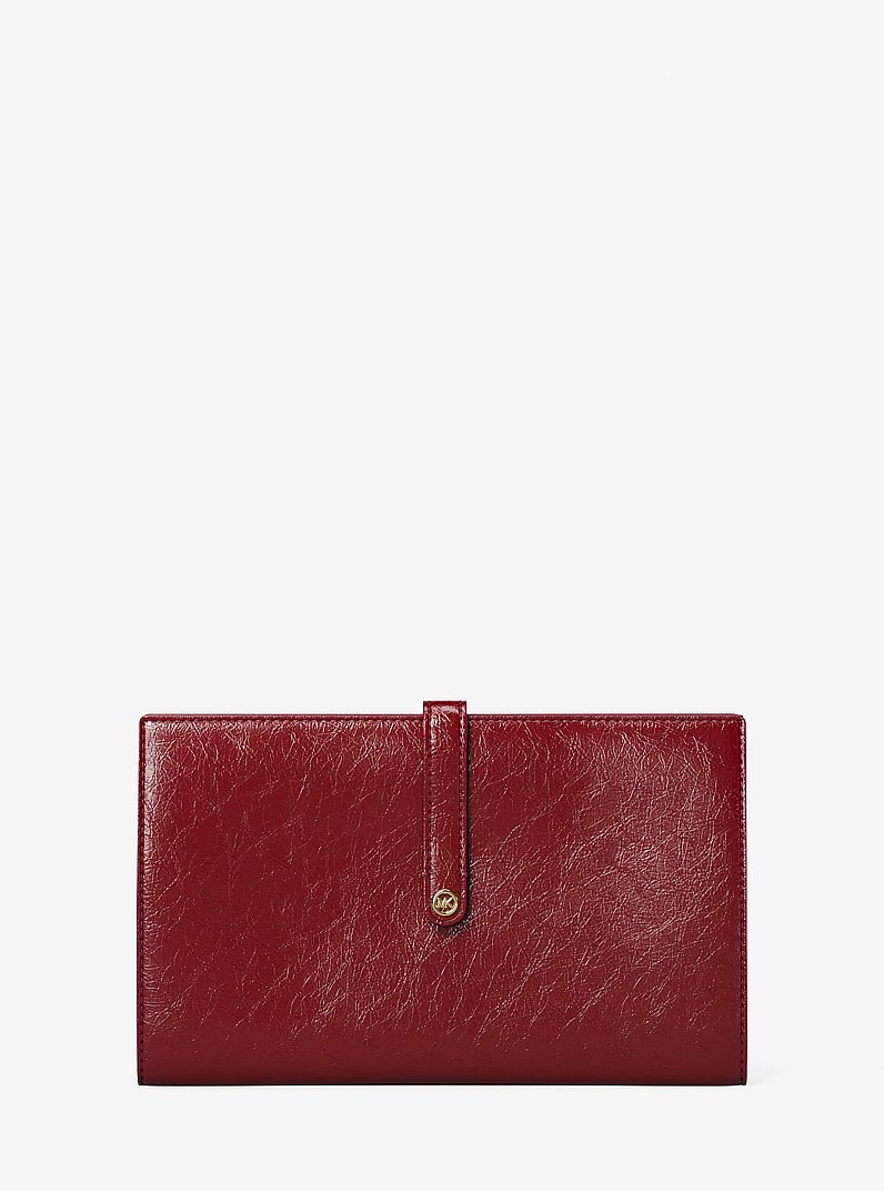 Jet Set Travel Large Wallet in DEEP RED | Michael Kors