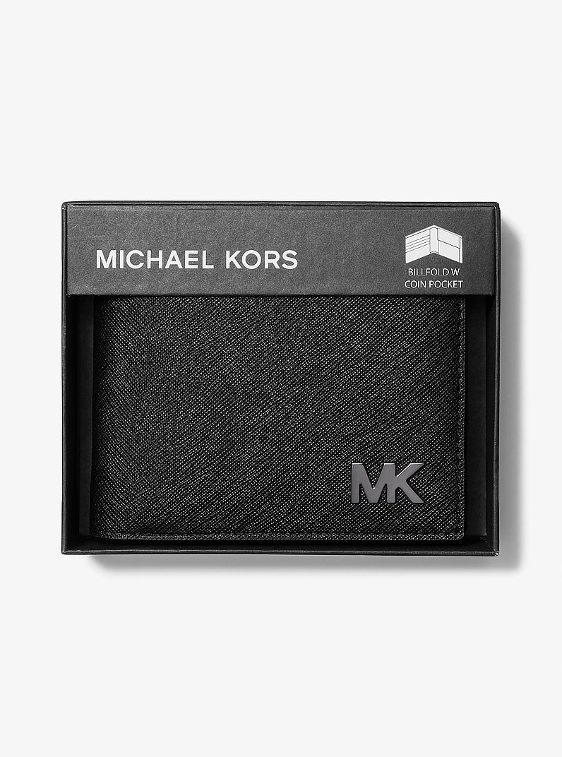 Cooper Leather Billfold Wallet in BLACK | Michael Kors