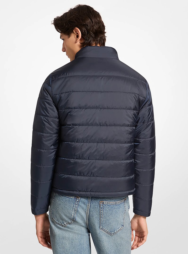 Signature Logo Reversible Jacket in MINUIT | Michael Kors