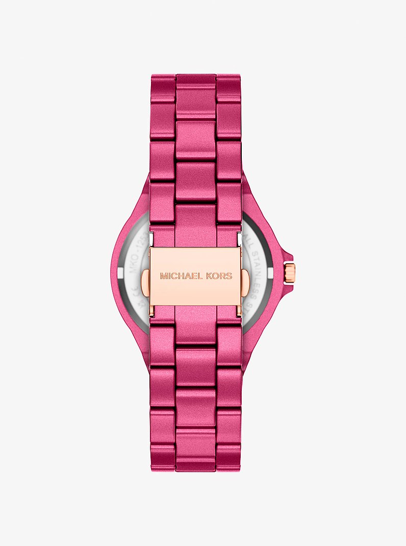 Mini Lennox Pavé Pink-Tone Watch in ROSE GOLD - Sale | Michael
