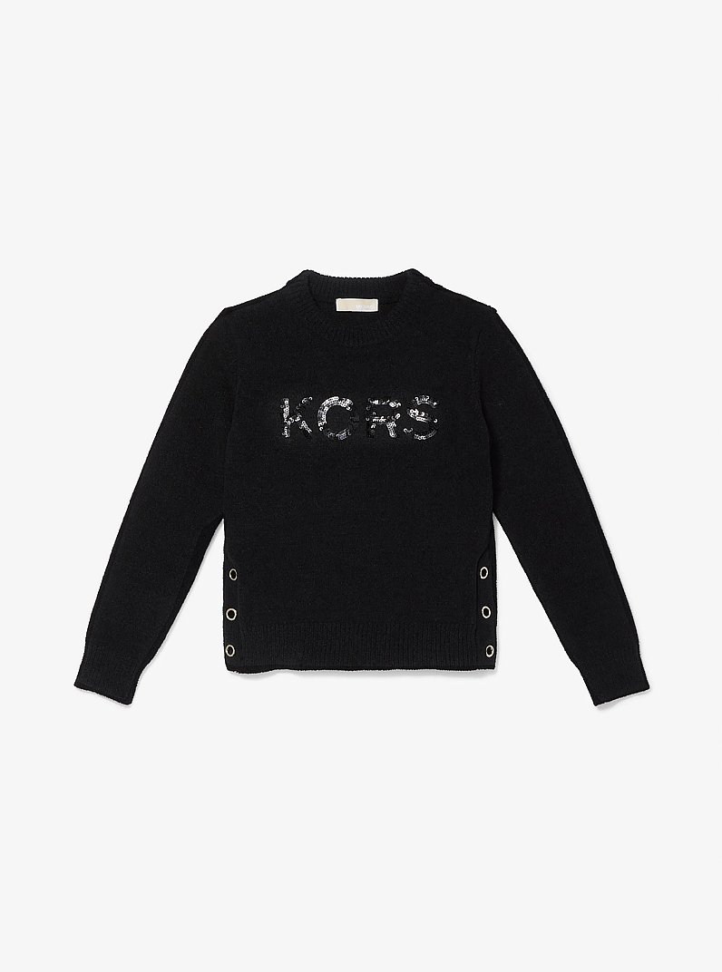 Sequined KORS Sweater in BLACK | Michael Kors